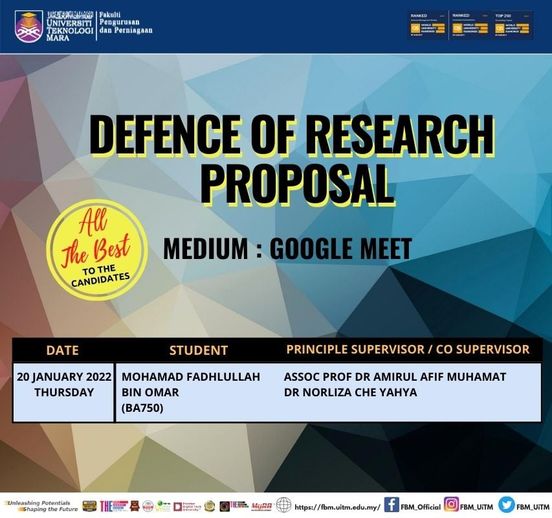 defence of research proposal